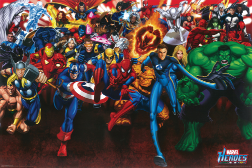 (image for) Marvel Heroes Collage - Click Image to Close