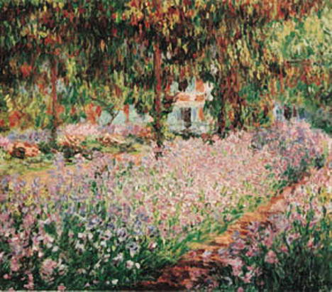 (image for) Garden At Giverny - Click Image to Close
