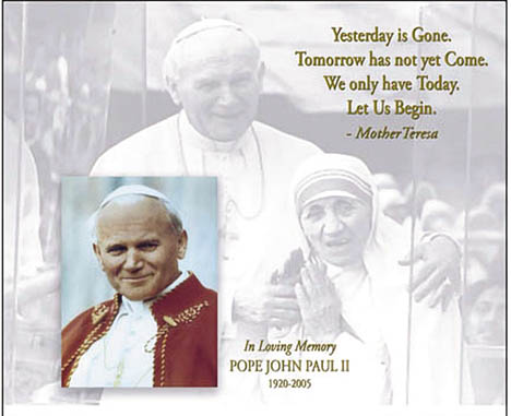 (image for) Pope John Paul II Mother Teresa - Click Image to Close
