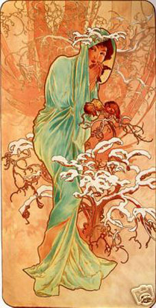 (image for) Winter Alphonse Mucha - Click Image to Close