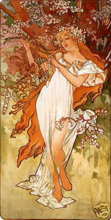 (image for) Spring Alphonse Mucha